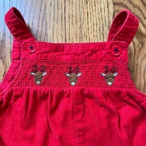Baby Boden Corduroy Reindeer Overalls